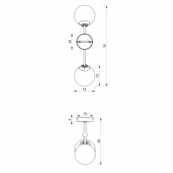 Lampa sufitowa JOY WHITE 2xE14