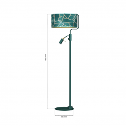 Lampa podłogowa ZIGGY GREEN Gold/Bottle 1xE27 +        1x mini GU10