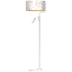 Lampa podłogowa ZIGGY WHITE White/Gold 1xE27 +        1x mini GU10