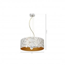 Lampa wisząca ZIGGY WHITE White/Gold 3xE27