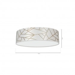Lampa sufitowa ZIGGY WHITE White/Gold 3xE27 Ø50cm