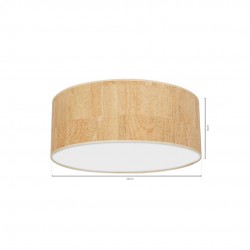 Lampa sufitowa CORK White/Cork 2xE27