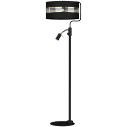 Lampa Podłogowa ULTIMO BLACK 1xE27 + 1xmini GU10