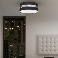 Lampa Sufitowa ULTIMO BLACK 2xE27 Ø40cm