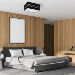 Lampa sufitowa Kwadrat ULTIMO BLACK 2xE27