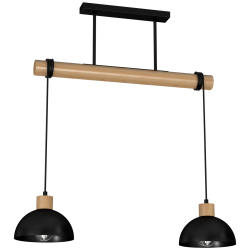 Lampa wisząca ERIK Black/Wood 2xE27