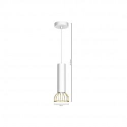 Lampa wisząca DANTE White/Gold 1x mini GU10