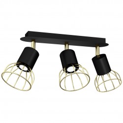 Lampa sufitowa DANTE Black/Gold 3x mini GU10