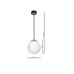 Lampa wisząca SPARTA BLACK / GOLD 1xE27