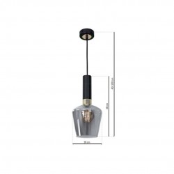 Lampa wisząca ROMA BLACK 1xE27