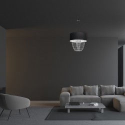 Lampa wisząca ALMERIA BLACK/CHROME 1xE27