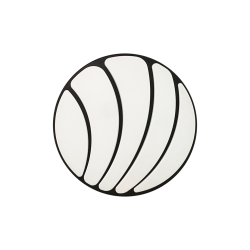 Plafon SHELL BLACK 40W LED Ø480 mm