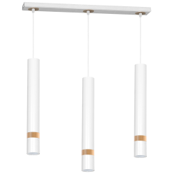 Lampa wisząca JOKER WHITE/WOOD 3xGU10