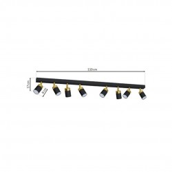 Lampa sufitowa JOKER BLACK/GOLD 8xGU10