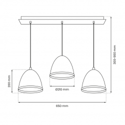 Lampa wisząca STUDIO WHITE 3xE27