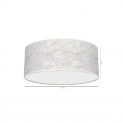 Lampa sufitowa SENSO White/Gold 2xE27 Ø40cm
