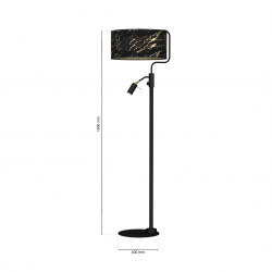 Lampa podłogowa SENSO Black/Gold 1xE27 + 1x mini GU10