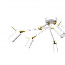 Lampa sufitowa IRIS White/Gold 6x mini GU10