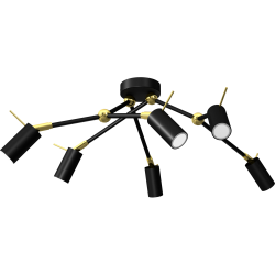 Lampa sufitowa IRIS Black/Gold 6x mini GU10