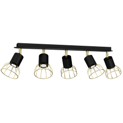Lampa sufitowa DANTE Black/Gold 5x mini GU10