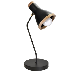 Lampa stołowa HOLLY BLACK / WOOD 1xE27 60W