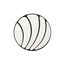 Plafon SHELL BLACK 40W LED Ø480 mm