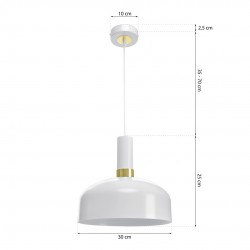 Lampa wisząca MALMO WHITE/GOLD 1xE27