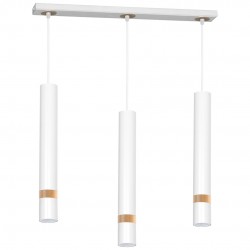 Lampa wisząca JOKER WHITE/WOOD 3xGU10