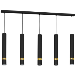 Lampa wisząca JOKER BLACK/GOLD 5xGU10