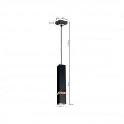 Lampa wisząca VIDAR BLACK 1xGU10