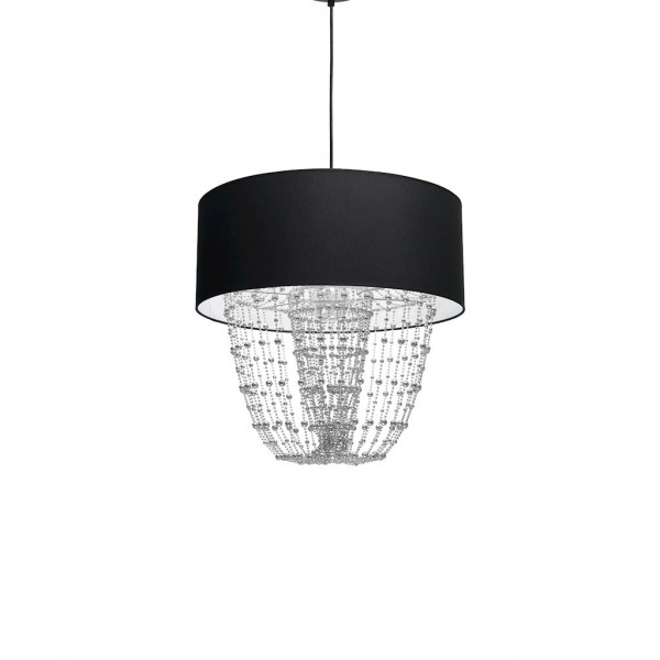 lampa wisząca ALMERIA BLACK/CHROME 1xE27