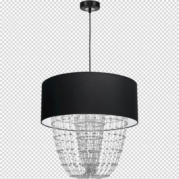 lampa wisząca ALMERIA BLACK/CHROME 1xE27