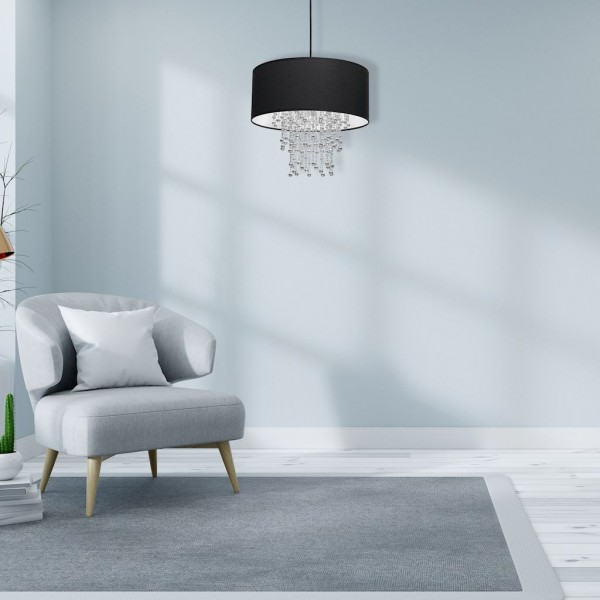 lampa wisząca ALMERIA BLACK/CHROME 1xE27