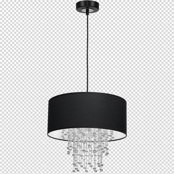 lampa wisząca ALMERIA BLACK/CHROME 1xE27