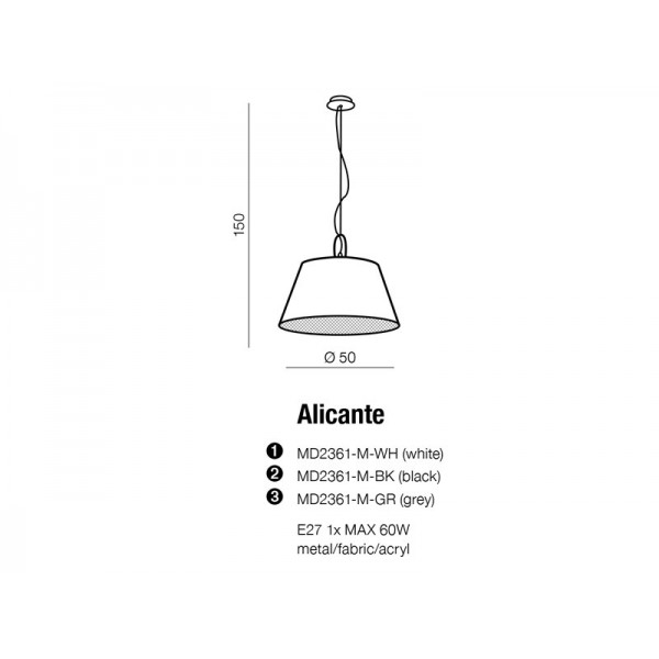 Azzardo Alicante czarny  AZ2292