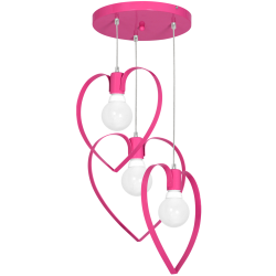 Lampa wisząca AMORE DARK PINK 3xE27