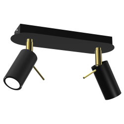 Lampa sufitowa PRESTON GOLD/BLACK 2x mini GU10