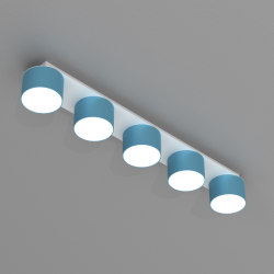 Lampa sufitowa DIXIE Blue/White 5xGX53
