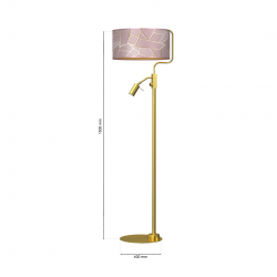 Lampka podłogowa ZIGGY PINK Gold/Pink 1xE27 + 1x mini GU10