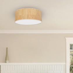 Lampa sufitowa CORK White/Cork 3xE27  Ø50cm