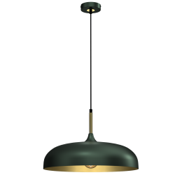 Lampa wisząca LINCOLN GREEN/GOLD 1xE27 45cm