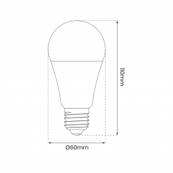 Żarówka LED Wi-FI A60 8W E27 Smart Tuya RGB+CCT+DIM