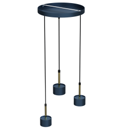 Lampa wisząca ARENA BLUE/GOLD 3xGX53