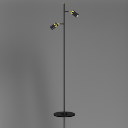 Lampa podłogowa JOKER BLACK/GOLD 2xGU10