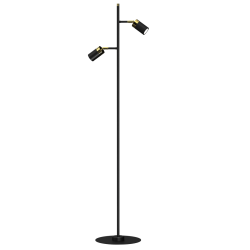Lampa podłogowa JOKER BLACK/GOLD 2xGU10