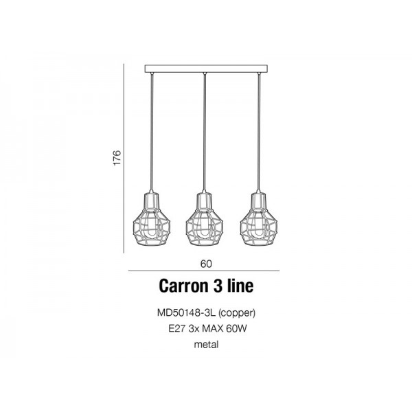 Azzardo Carron 3 line AZ2141