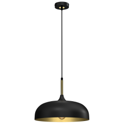 Lampa wisząca LINCOLN BLACK/GOLD 1xE27 35cm