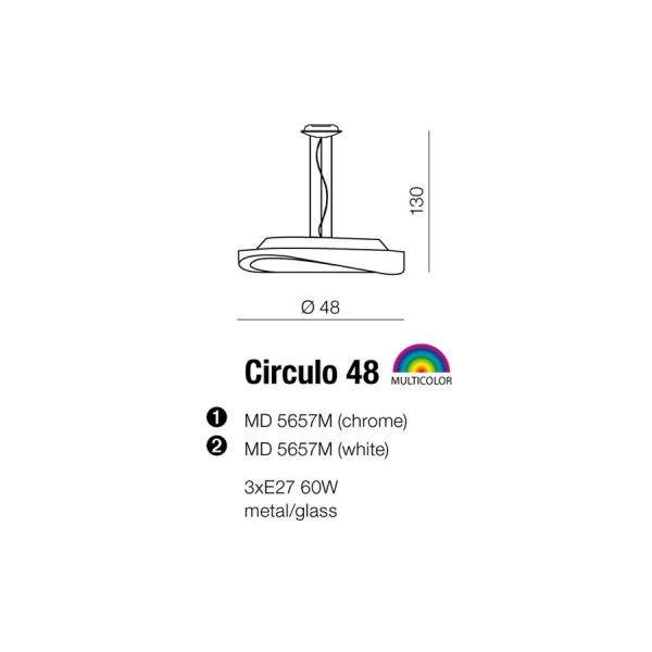 Azzardo Circulo 48 chrom AZ0986