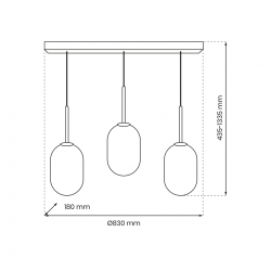 Lampa wisząca ALIAS GOLD 3xE14