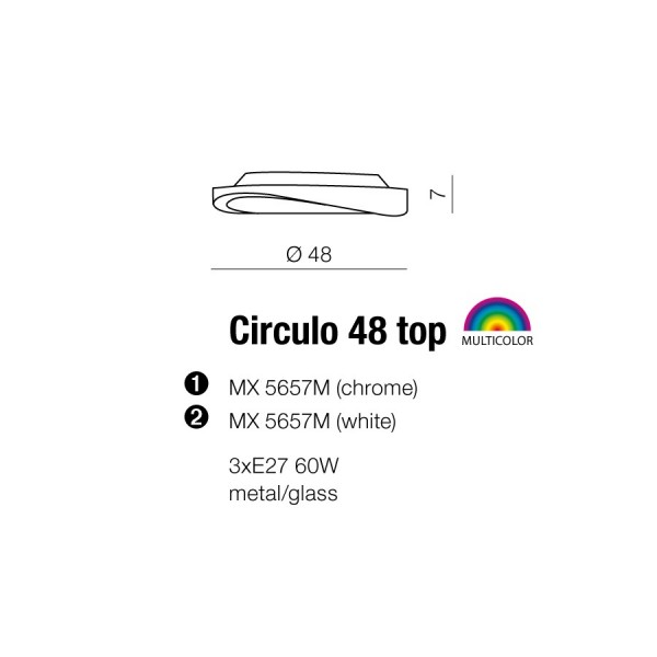 Azzardo Circulo 48 plafon biały AZ0983